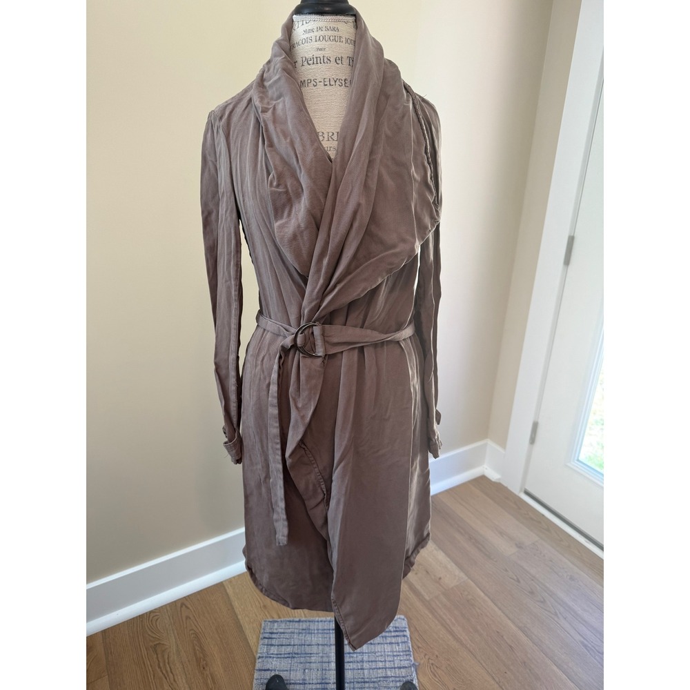 California Vintage Lightweight Tencel Trench Coat Size L
